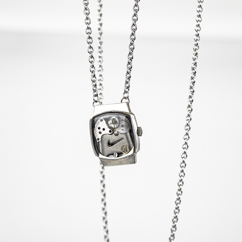 retro watch necklace - 010