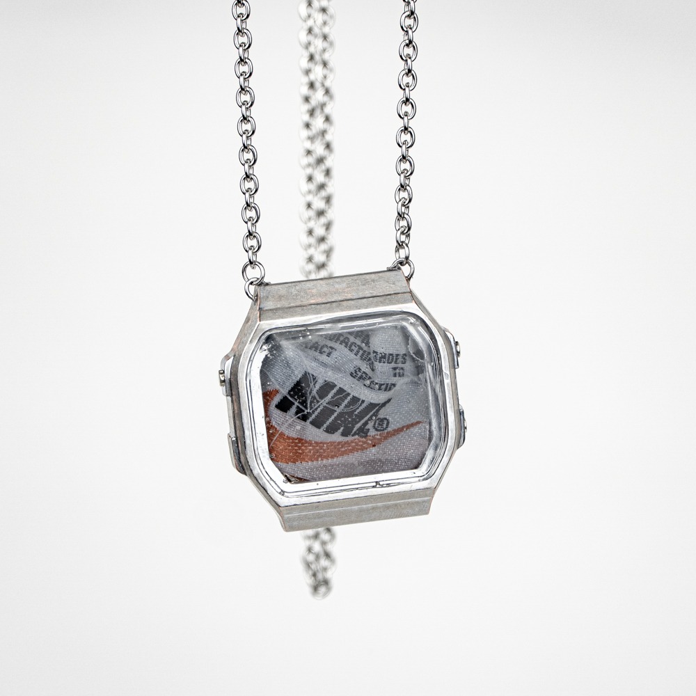 retro watch necklace - 001