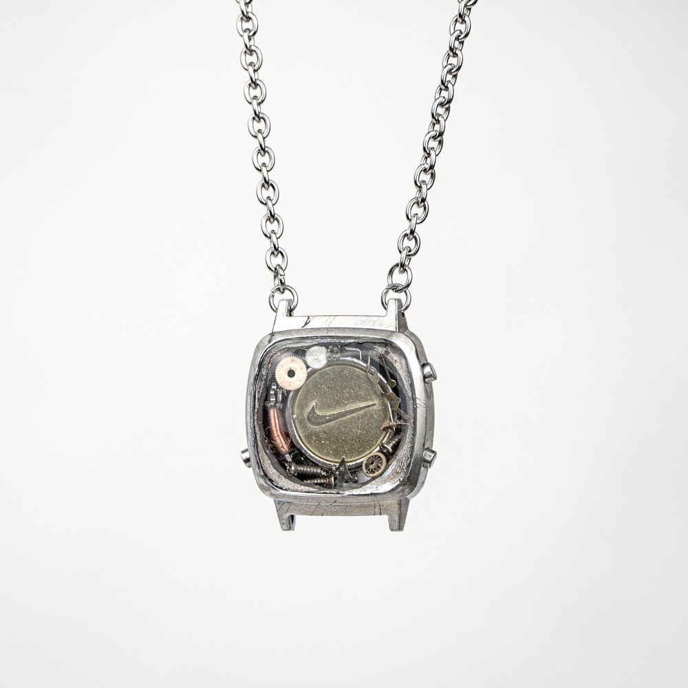 retro watch necklace - 003