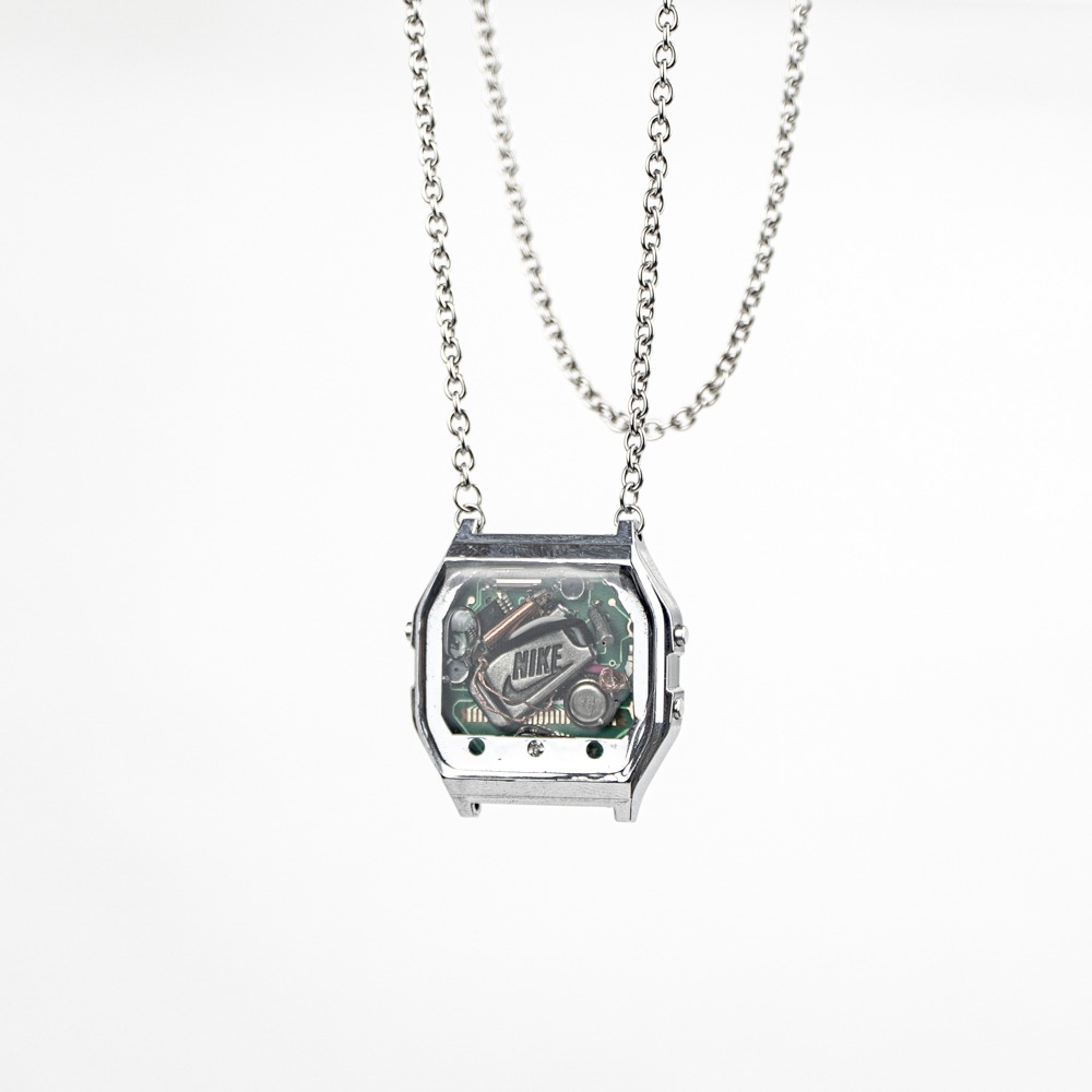 retro watch necklace - 009