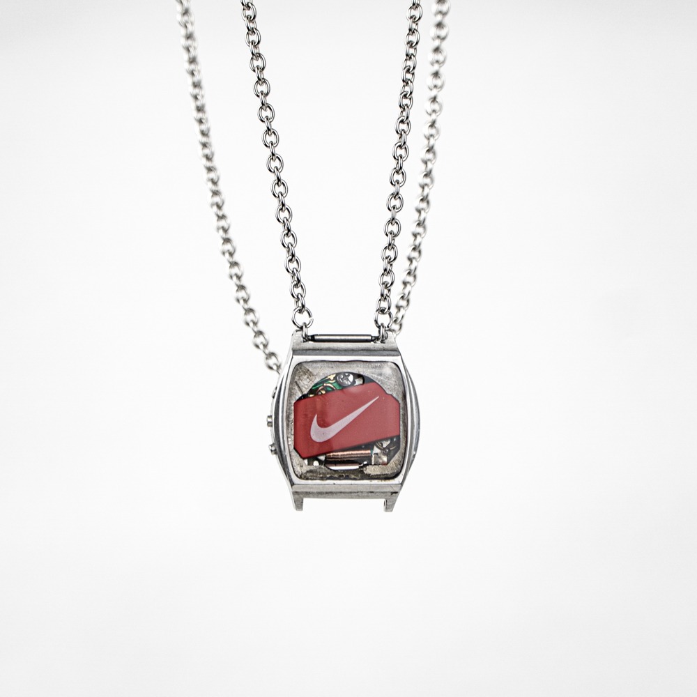 retro watch necklace - 016